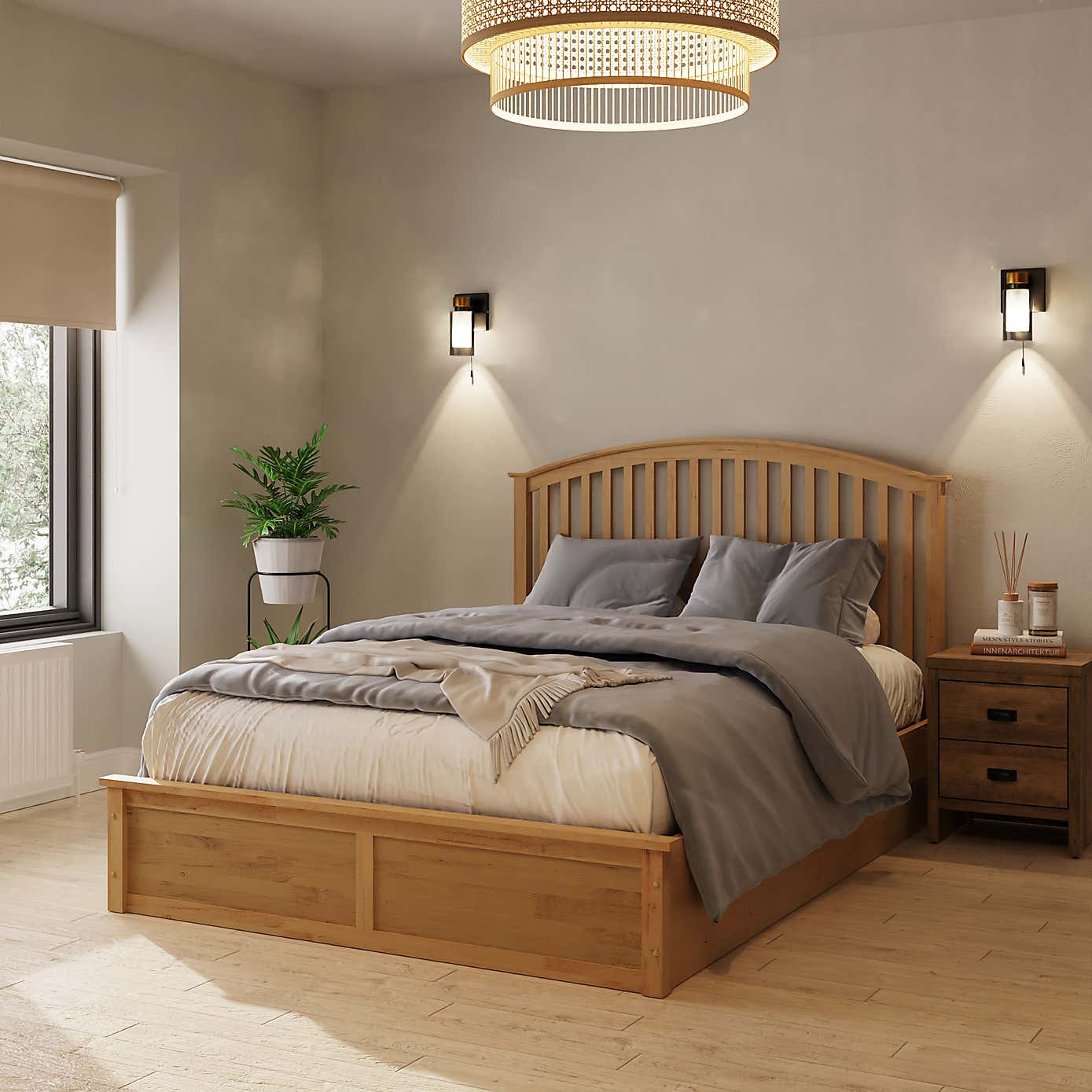 Madrid Natural Ottoman Bedstead