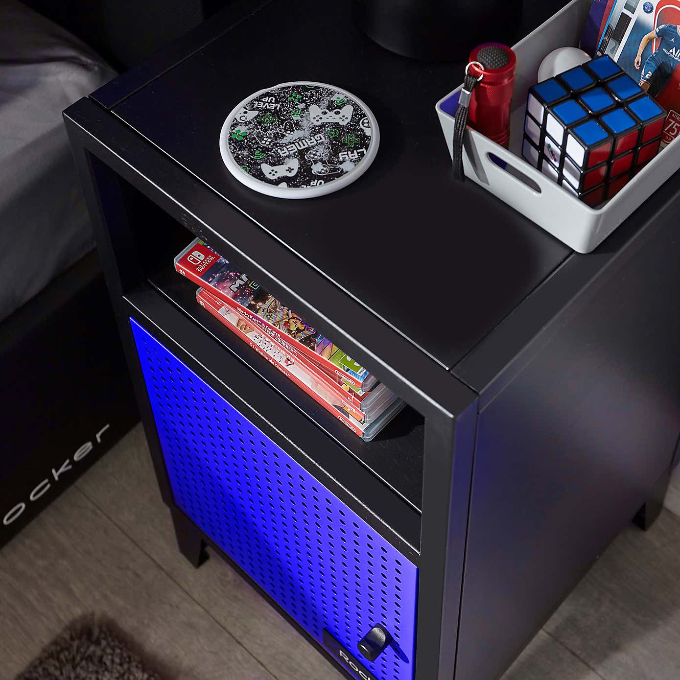 X Rocker Mesh Tek Single Cube Bedside Table