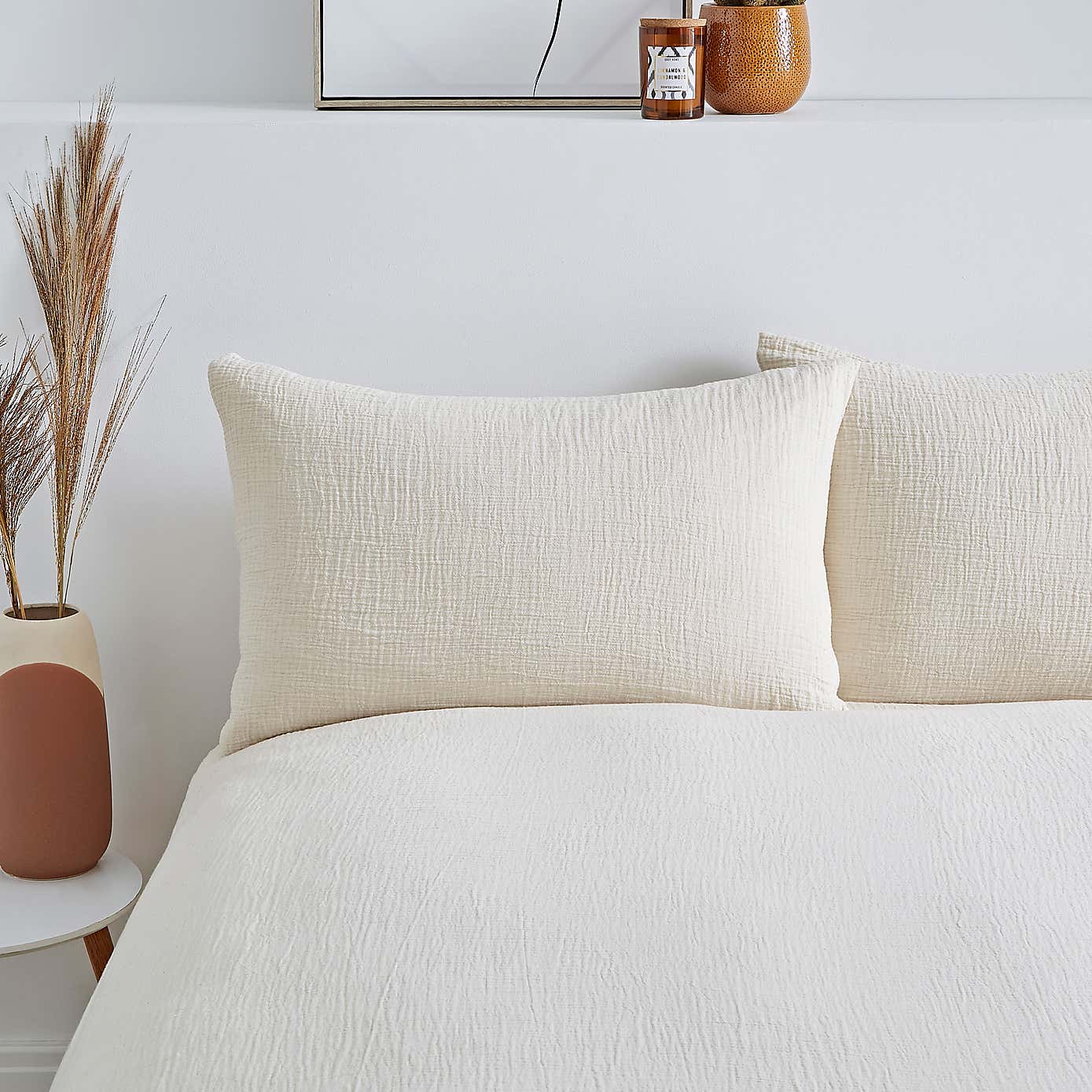 Alerday Sandstone 100% Cotton Duvet Cover and Pillowcase Set