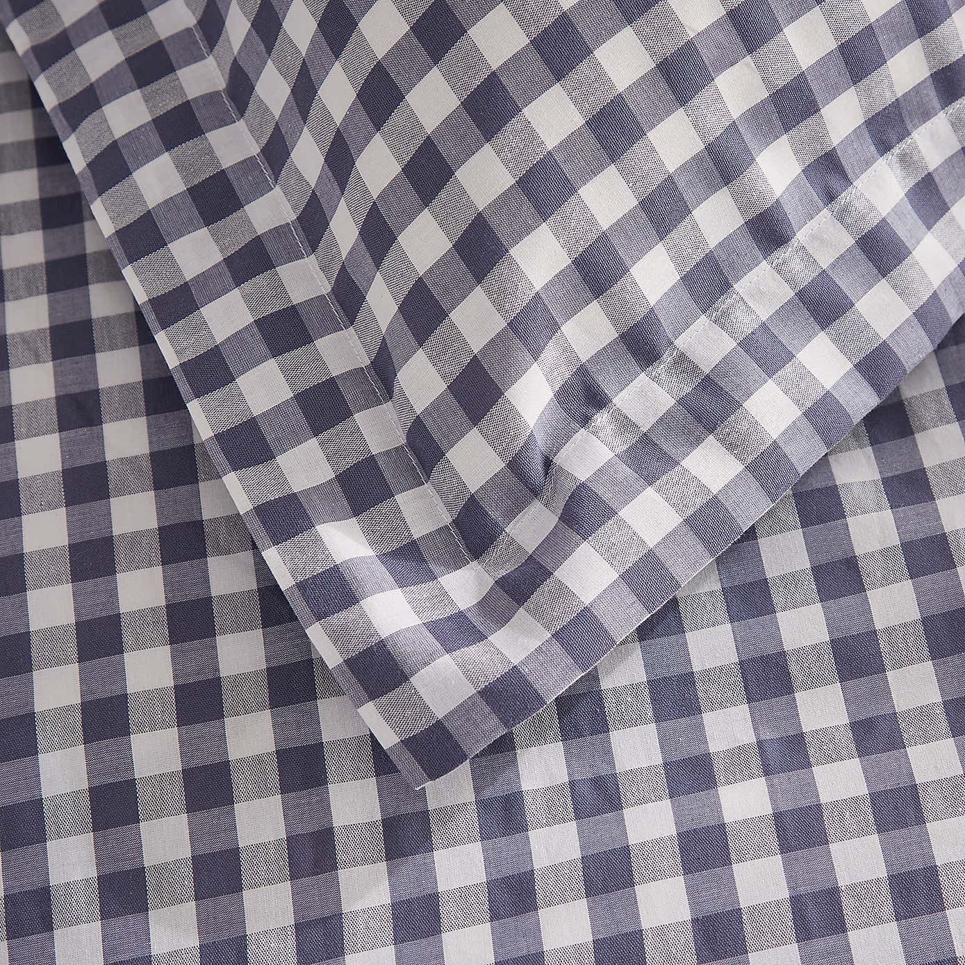 Portloe Gingham Woven Cotton Continental Pillowcase