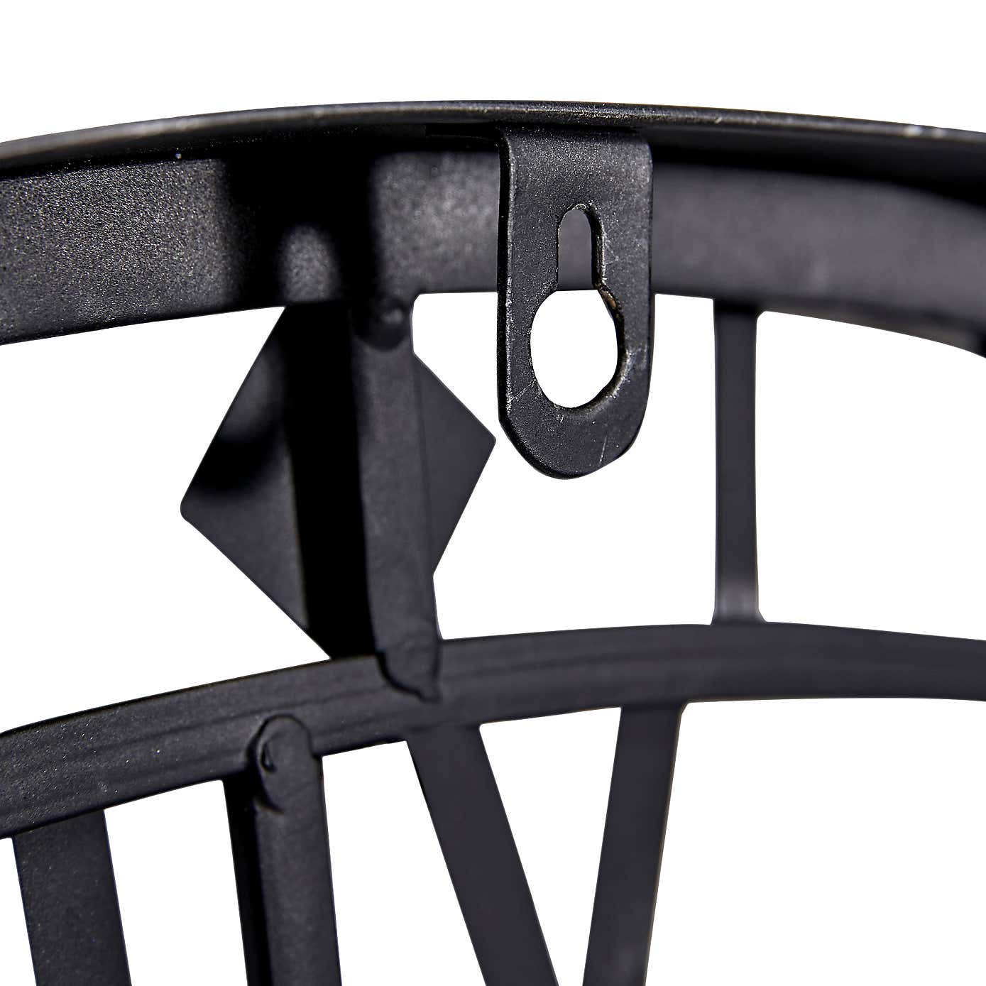 Black Metal Skeleton Wall Clock 80cm