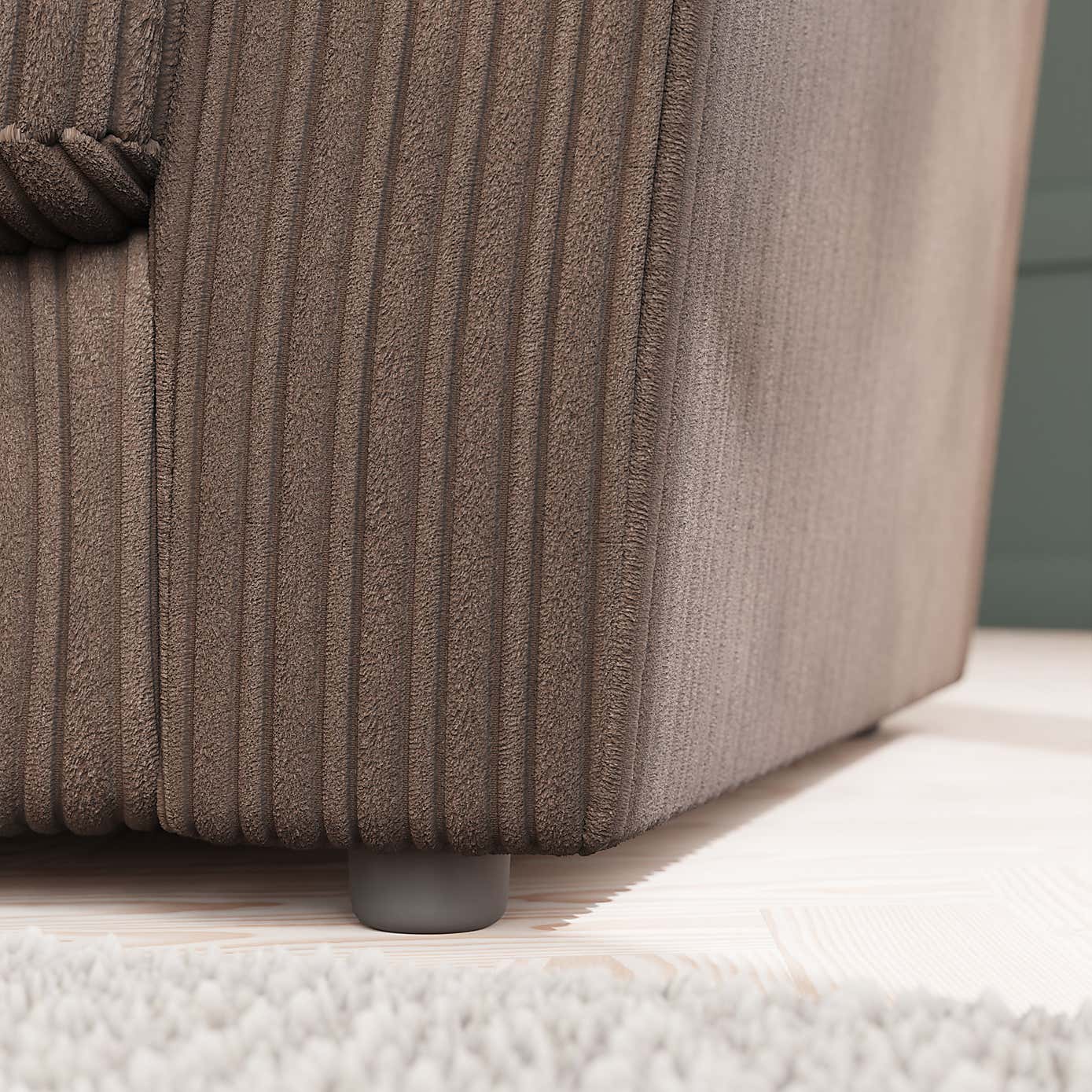 Blake Curved Arm Jumbo Cord Snuggle Chair