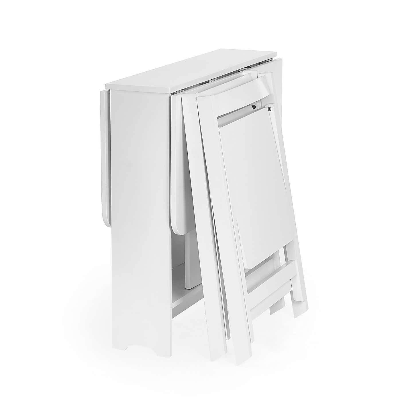 Gatan Gateleg Table With 2 Chairs