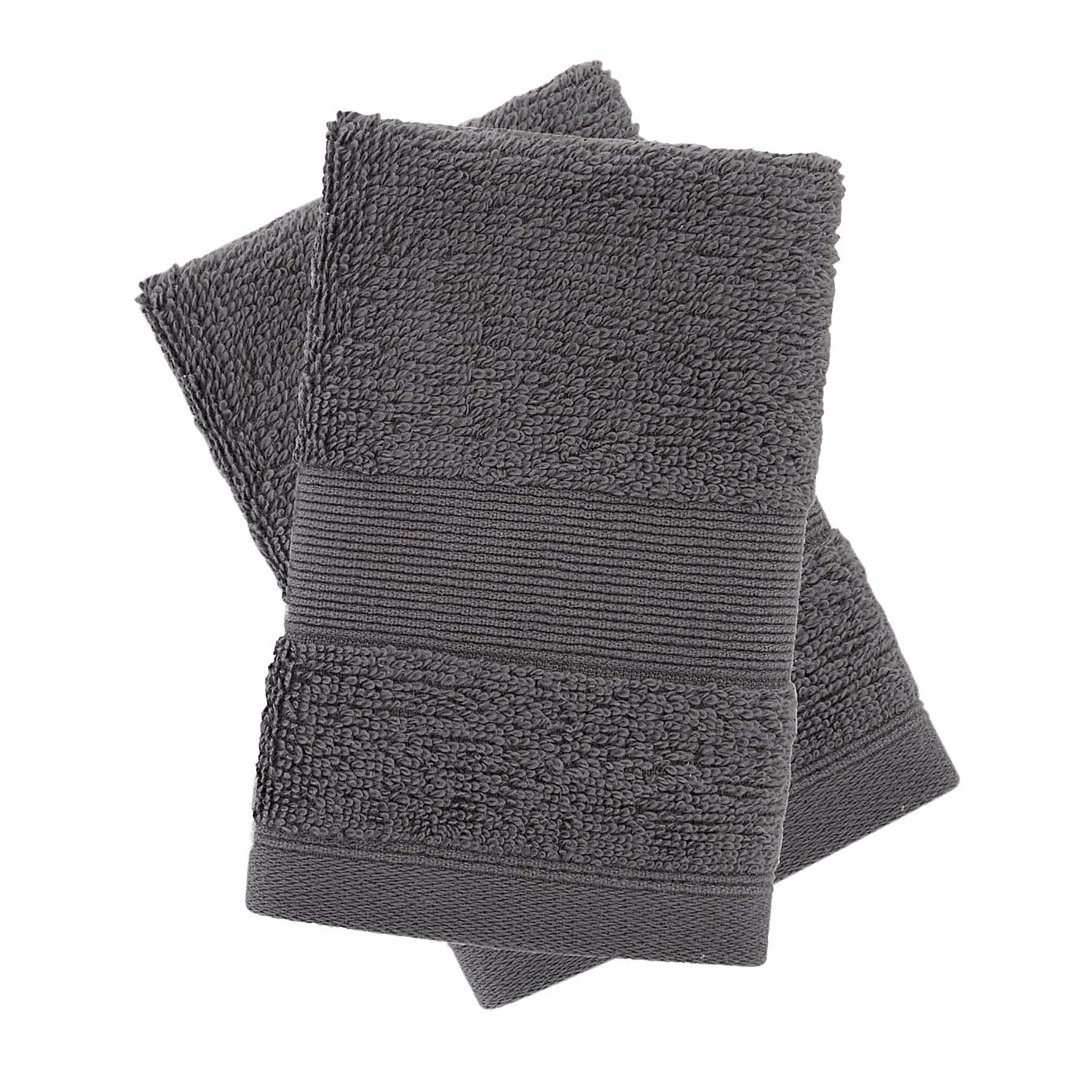 Set of 2 Catherine Lansfield Anti Bacterial Face Cloths