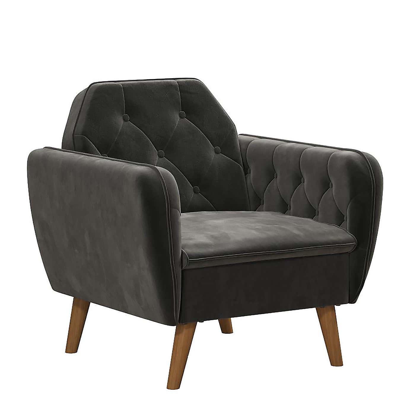 Teresa Velvet Button Detail Occasional Armchair