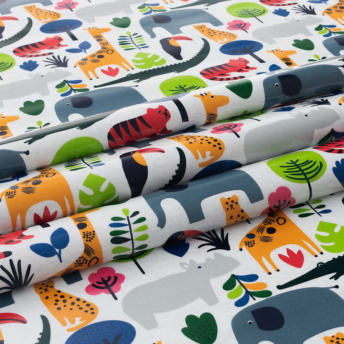 By the Metre Elements Scandi Jungle PVC Multi