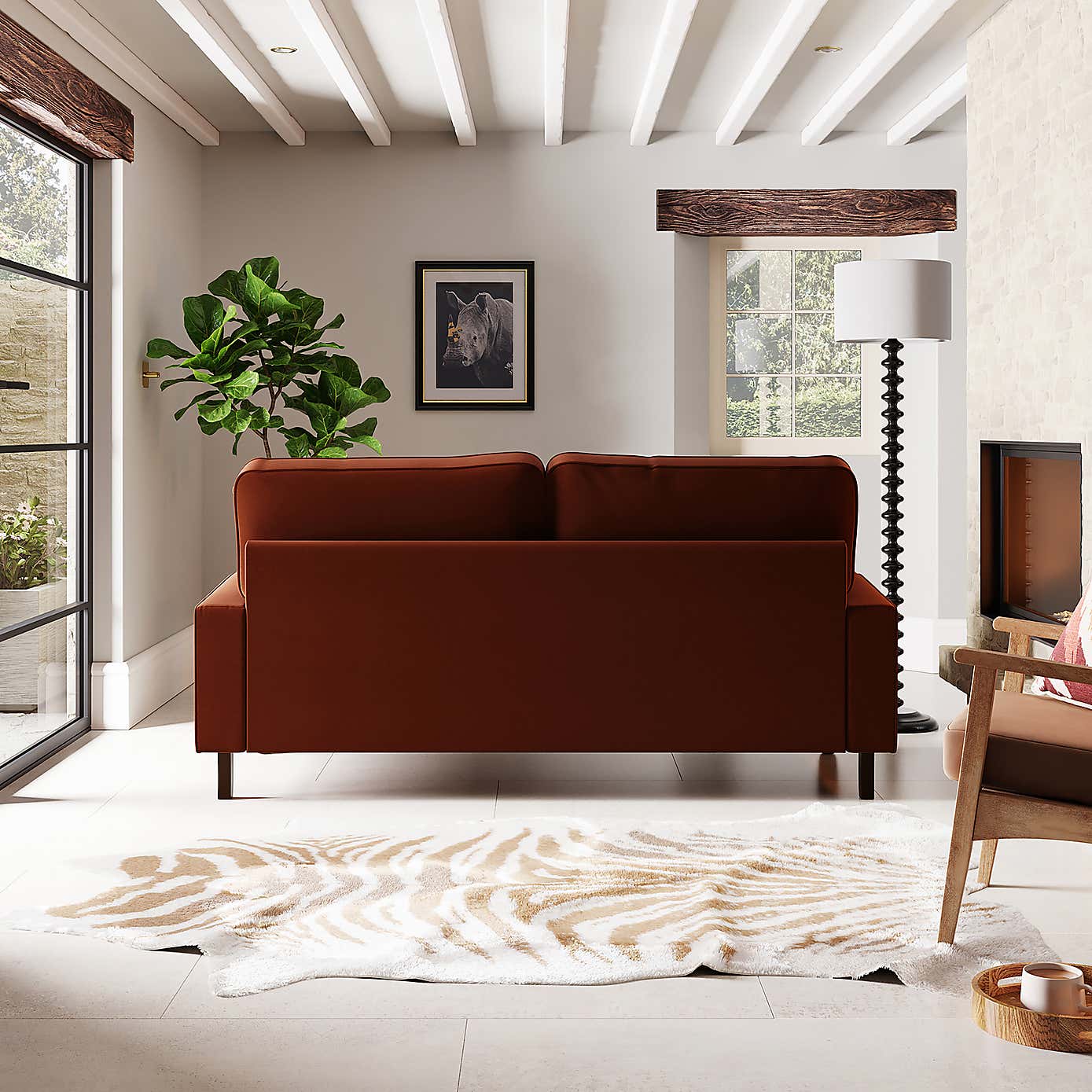 Beatrice Velvet 3 Seater Sofa