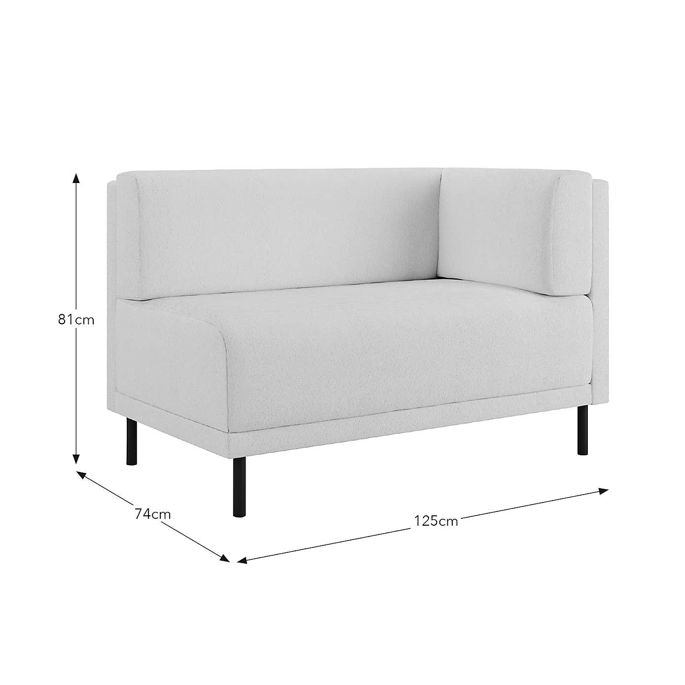 Mae Corner Dining Bench, Boucle