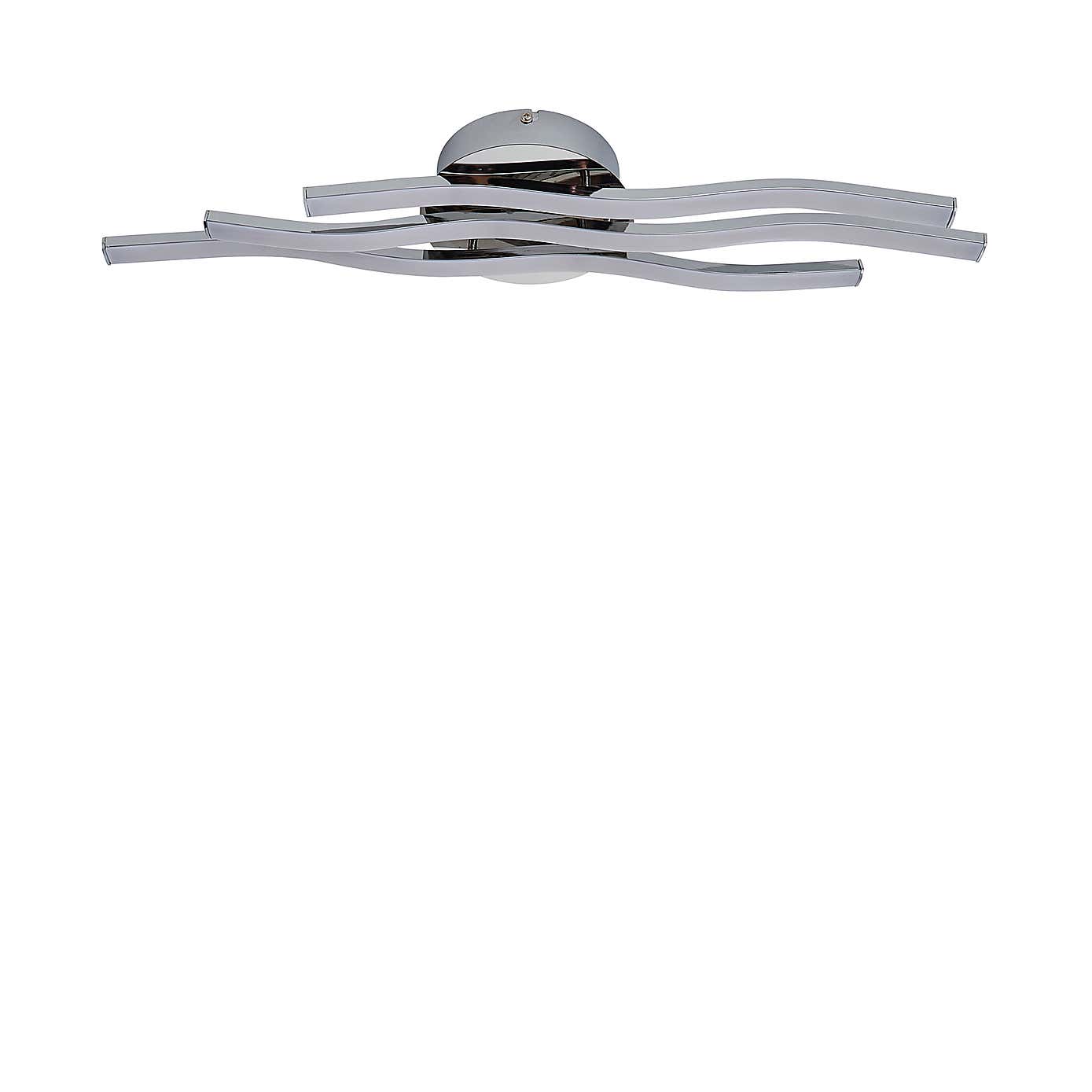 Ripple Integrated LED Bathroom Ceiling Fitting