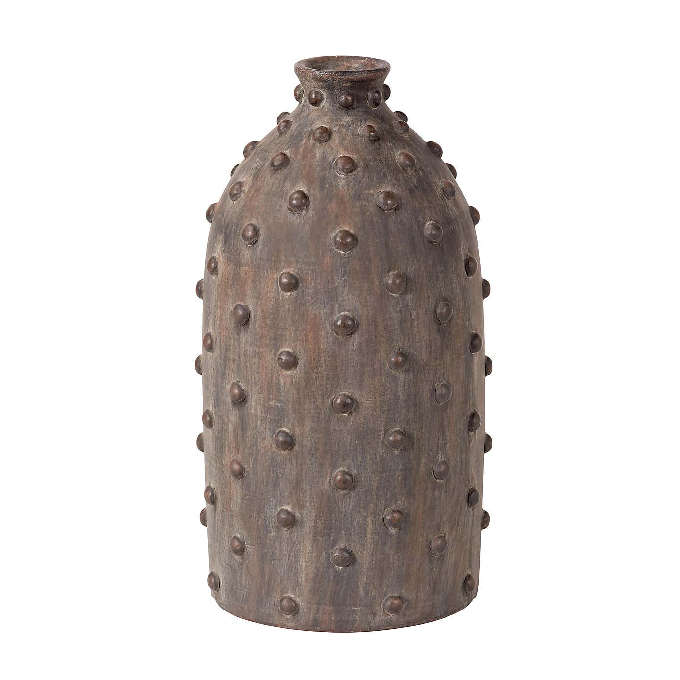 Kali Textured Dot Stoneware Vase