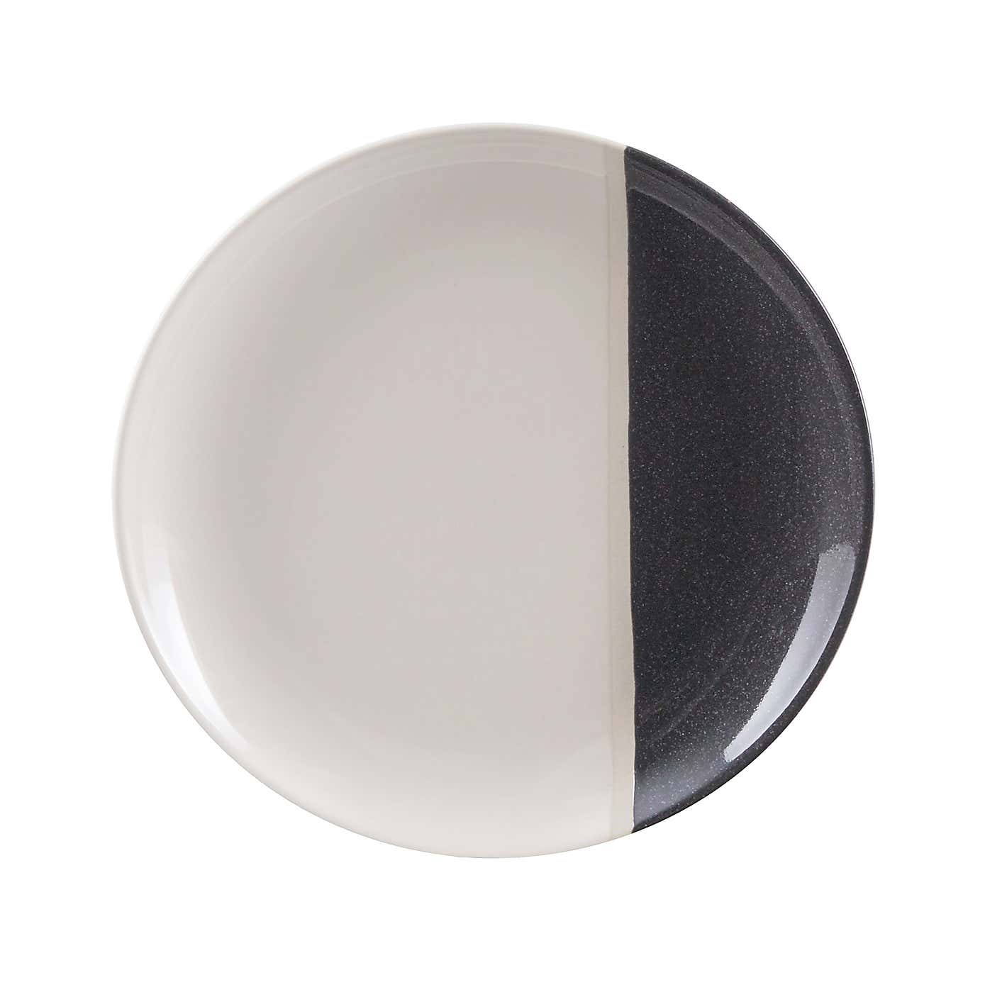 Elements Dipped Charcoal Stoneware Side Plate