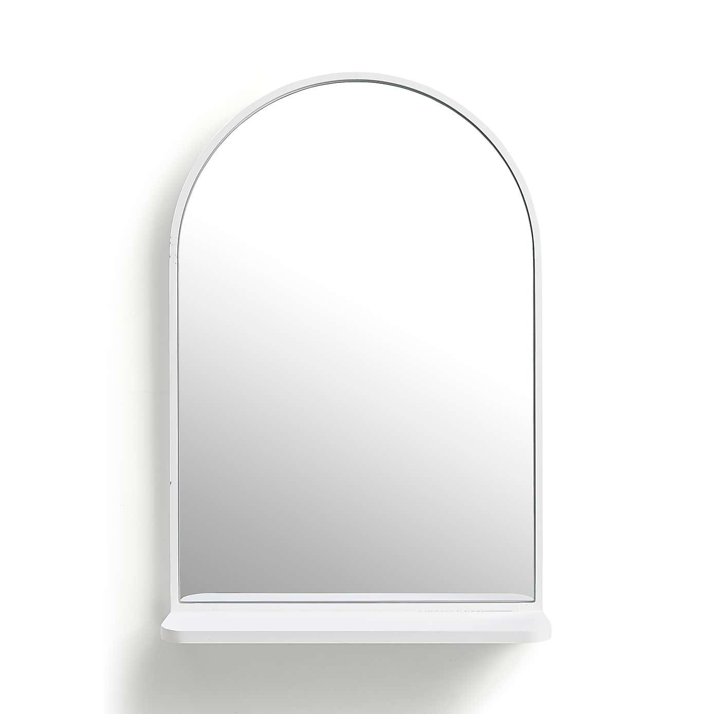Arched Wall Mirror with Shelf