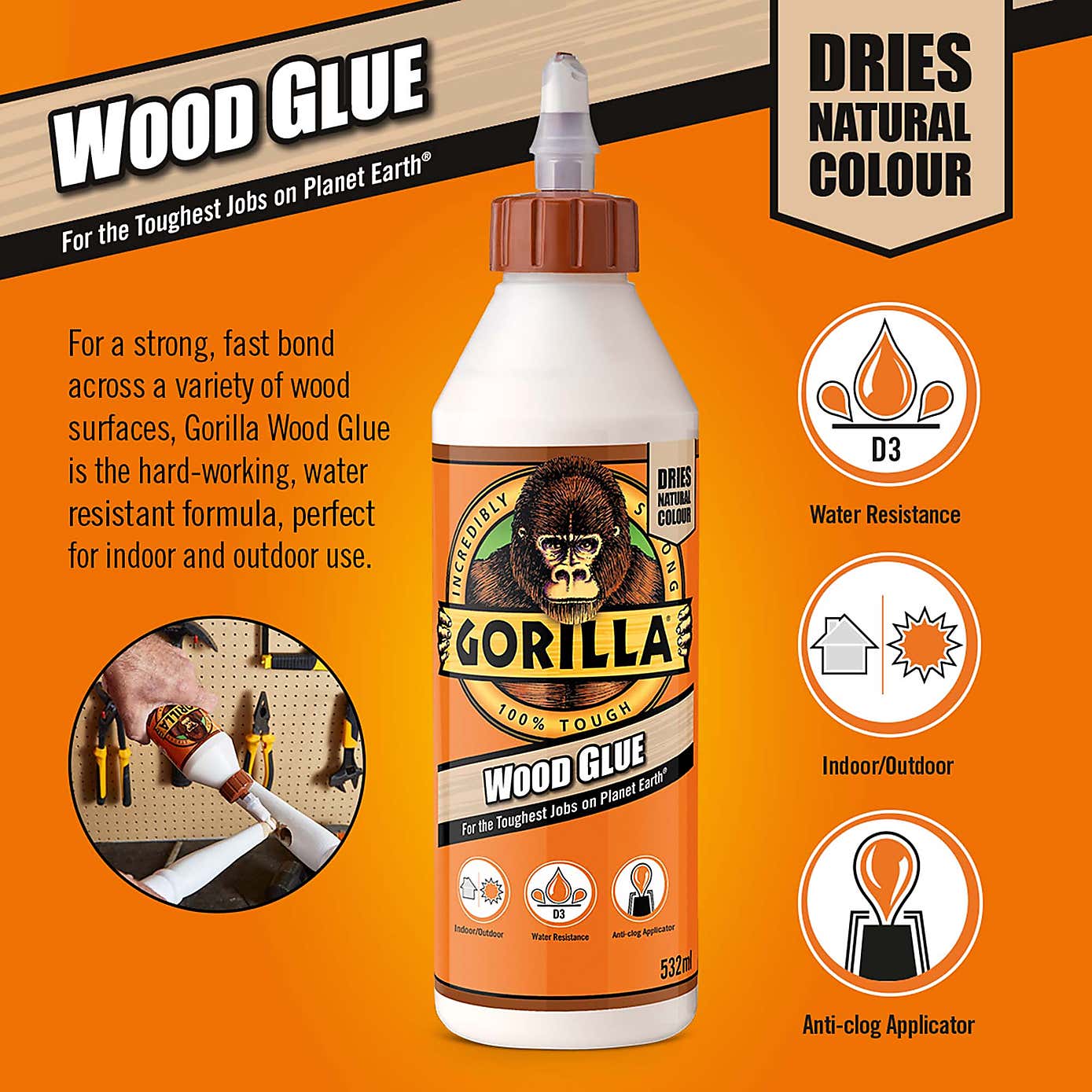 Gorilla 118ml Wood Glue
