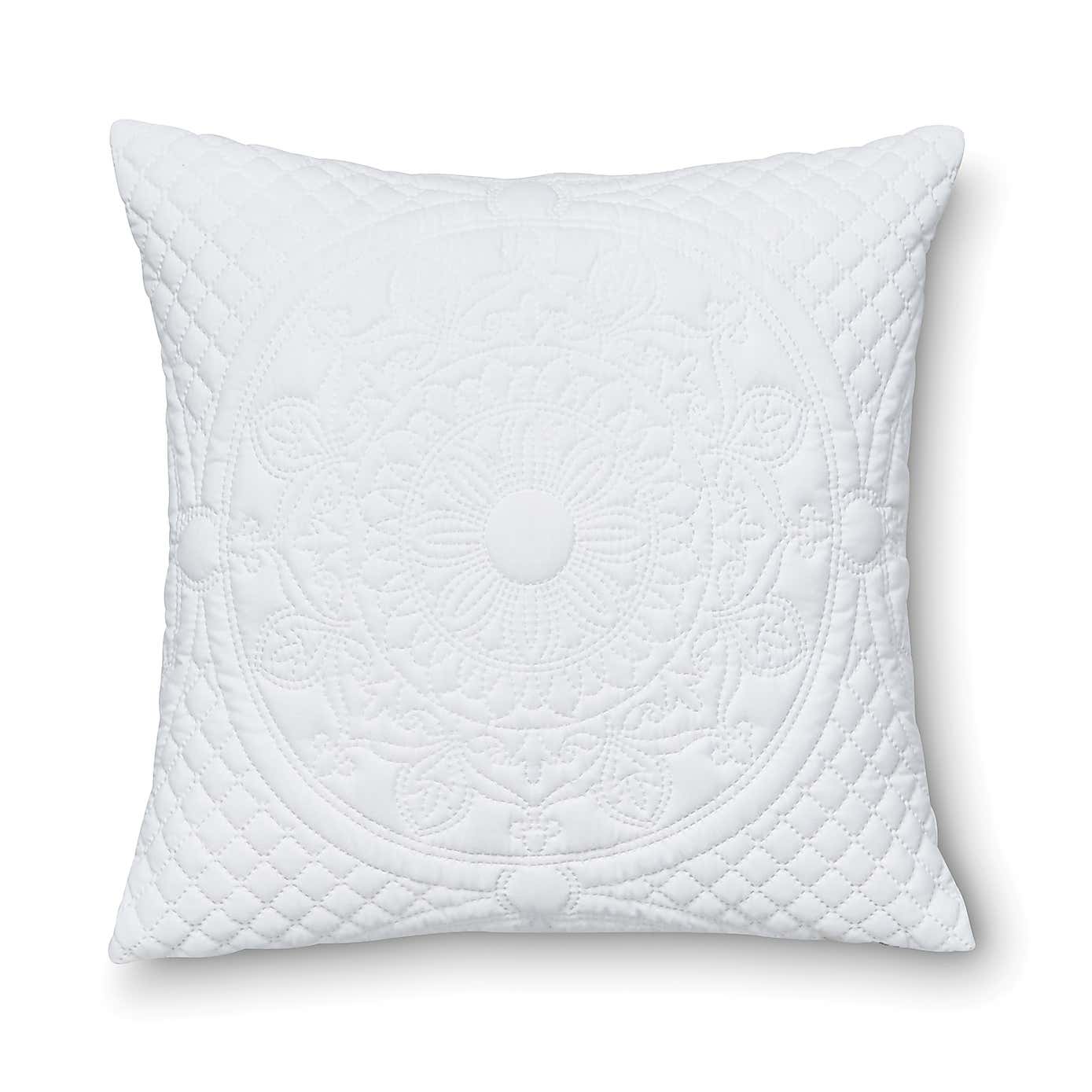 Mandalay White Square Cushion