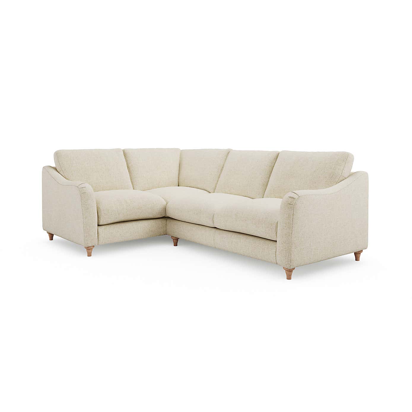 Hattie Slub Faux Linen Corner Sofa