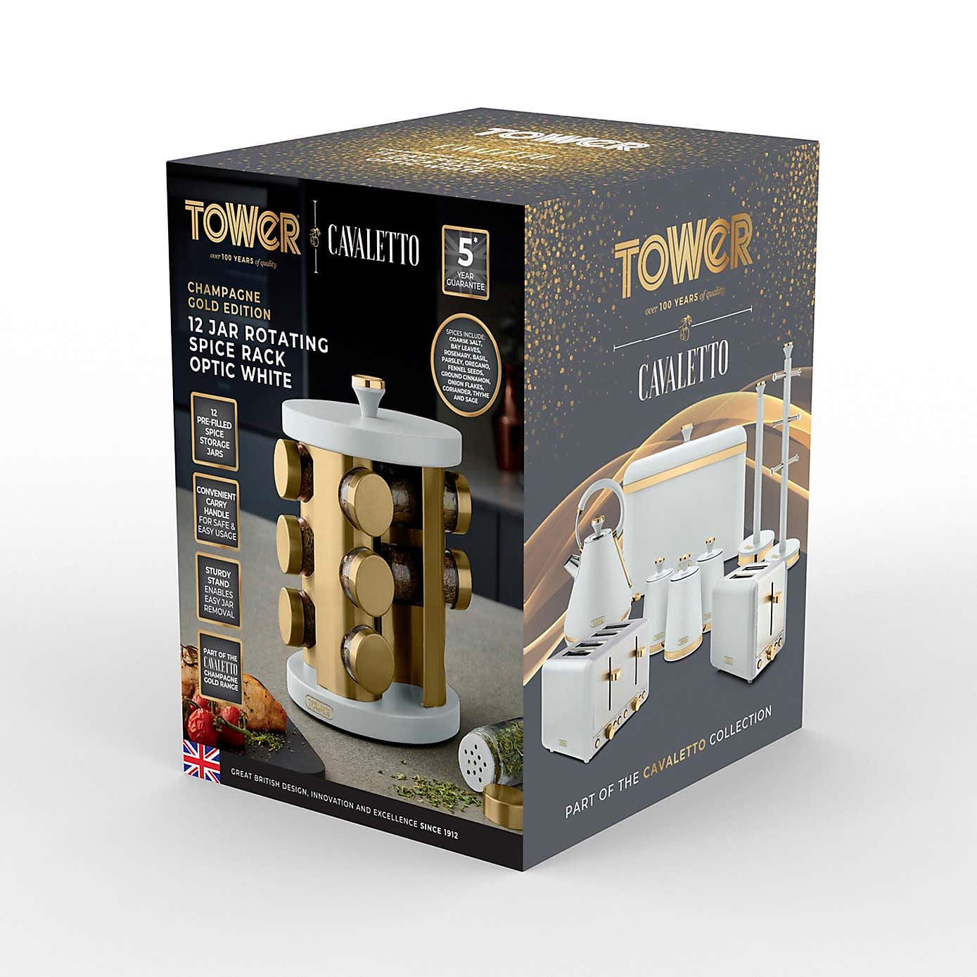 Tower Cavaletto 12 Jar Spice Rack Set