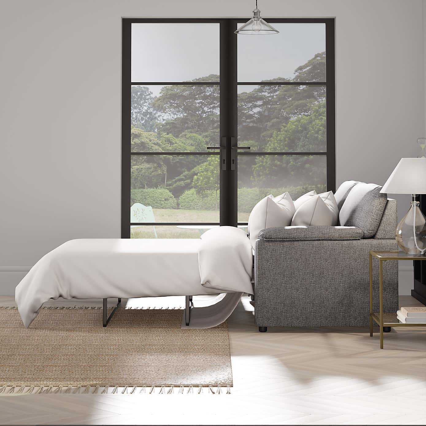 Meyer Tonal Weave 2 Seater Double Sofa Bed