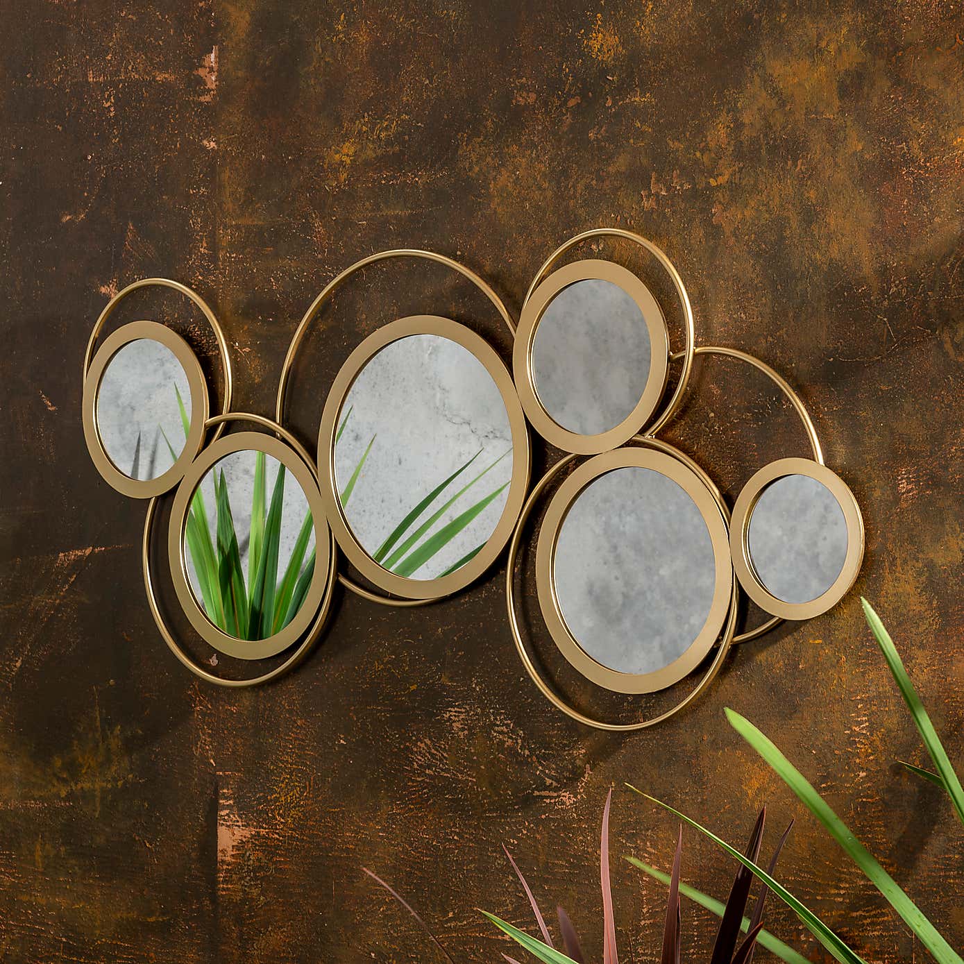 Indoor Outdoor Gold Luxe Wall Art 110cm