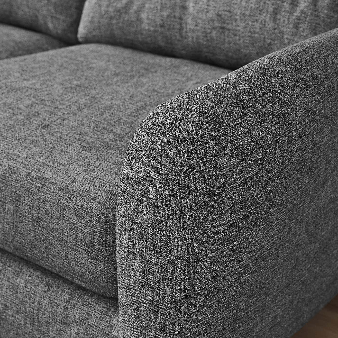 Sven Tonal Weave Large Corner Chaise Sofa