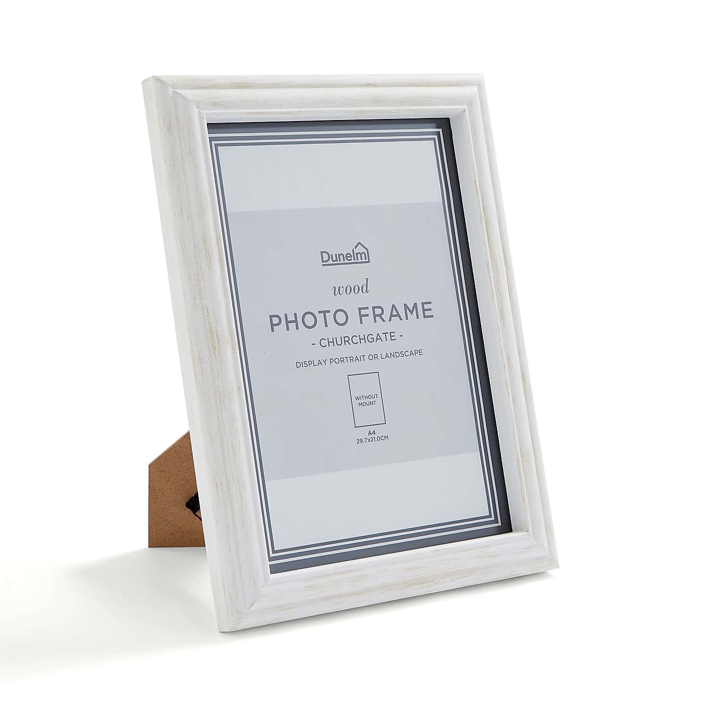 Churchgate Washed Wooden White Photo Frame