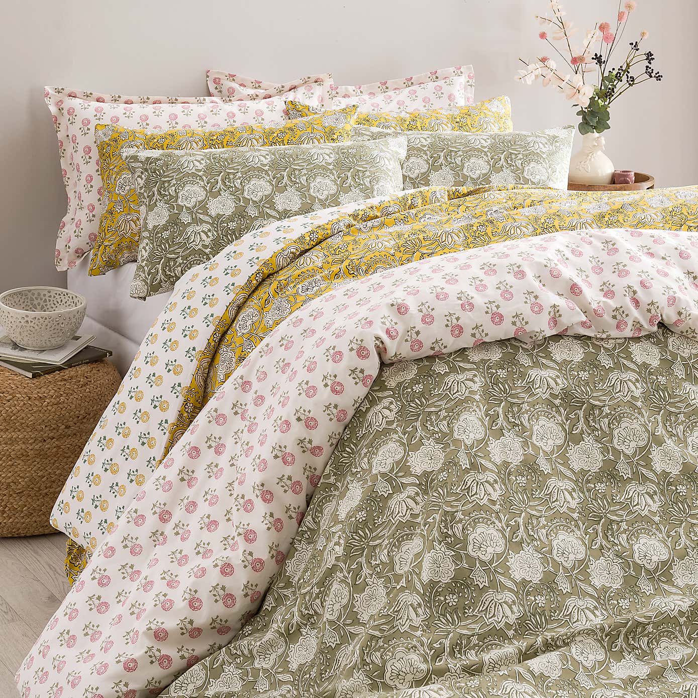 Lizzy Tile Cotton Duvet Cover & Pillowcase Set