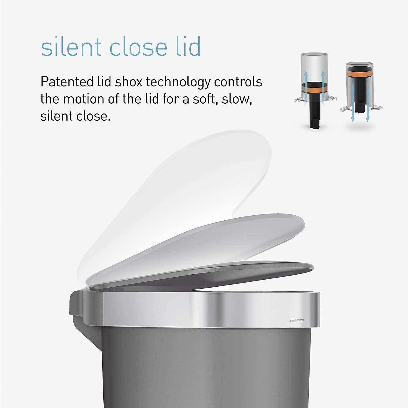 Simple Human 40 Litre Pedal Bin with Liners