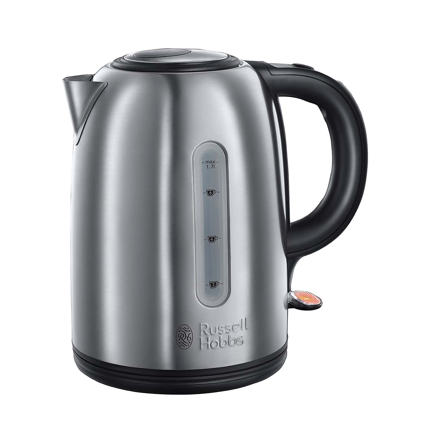 Russell Hobbs Brushed Stainless Steel 1.7L Push Button Kettle