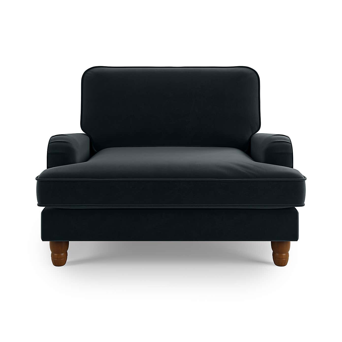 Beatrice Snuggle Sofa, Velvet