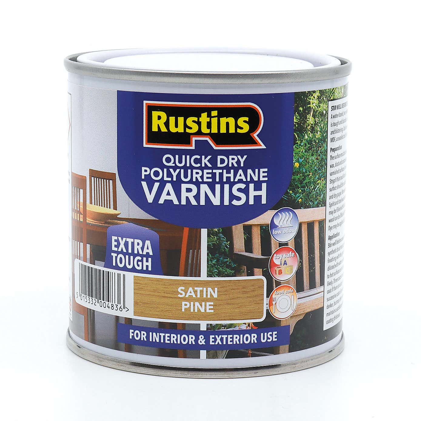 Rustins 250ml Pine Satin Poly Varnish