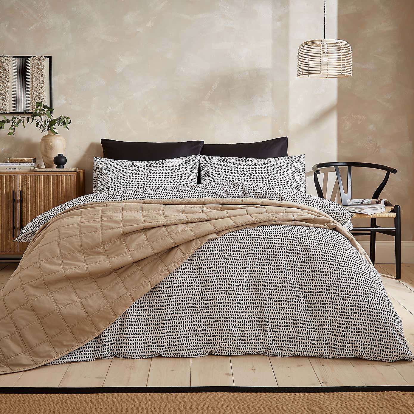 Artisan Spot Polycotton Duvet Cover and Pillowcase Set