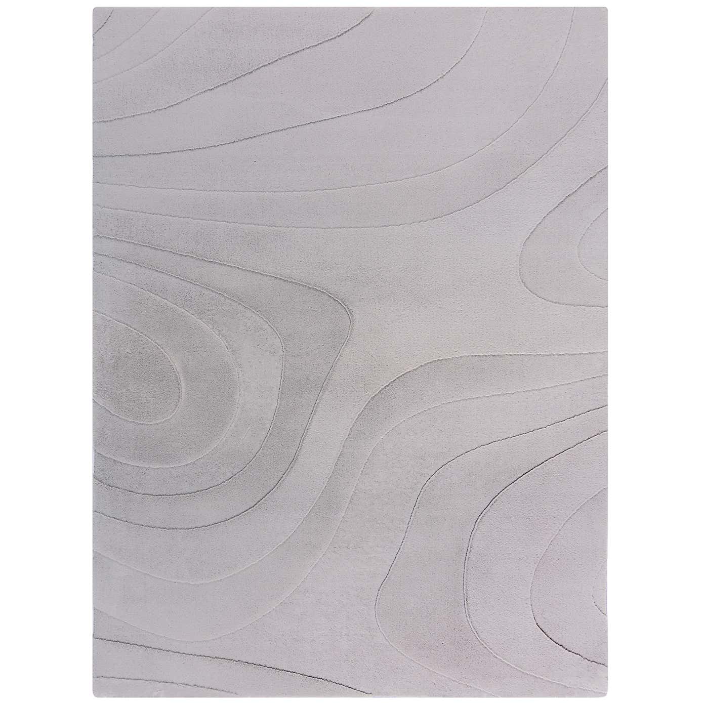 Neve Abstract Faux Fur Wave Rug