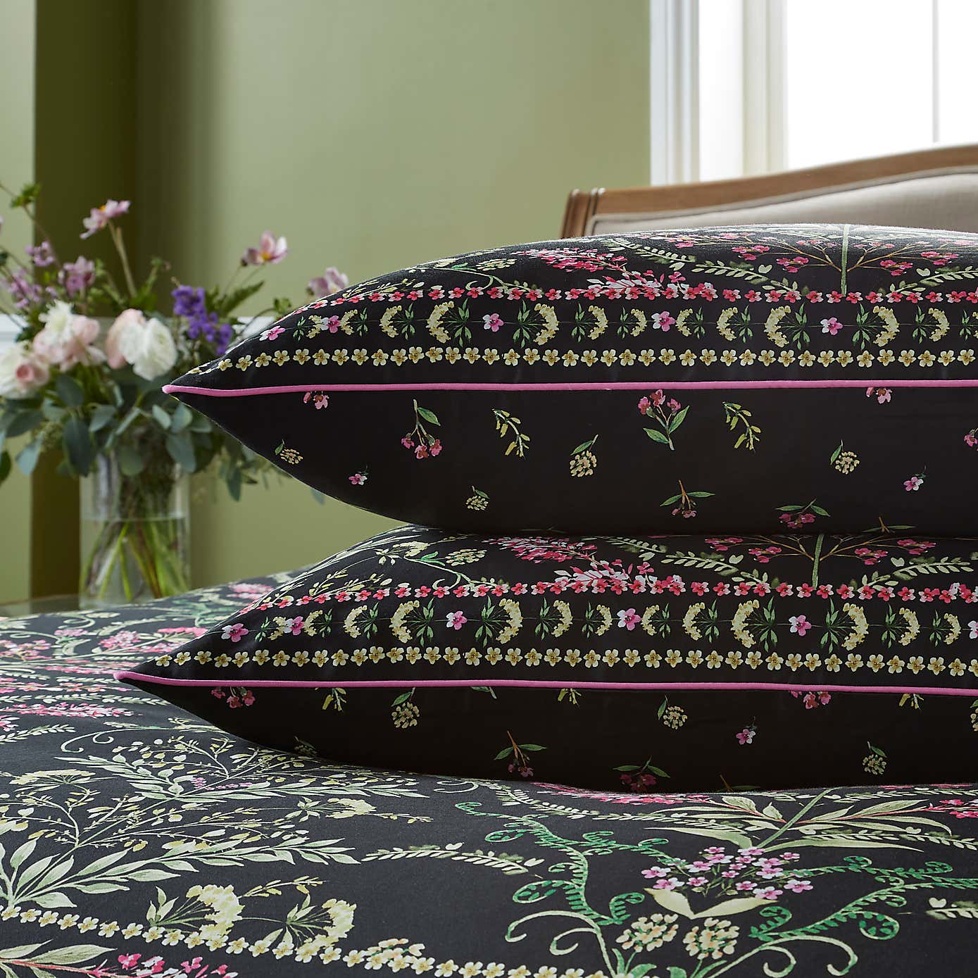 Dorma Botanical Panel Standard Pillowcase Pair