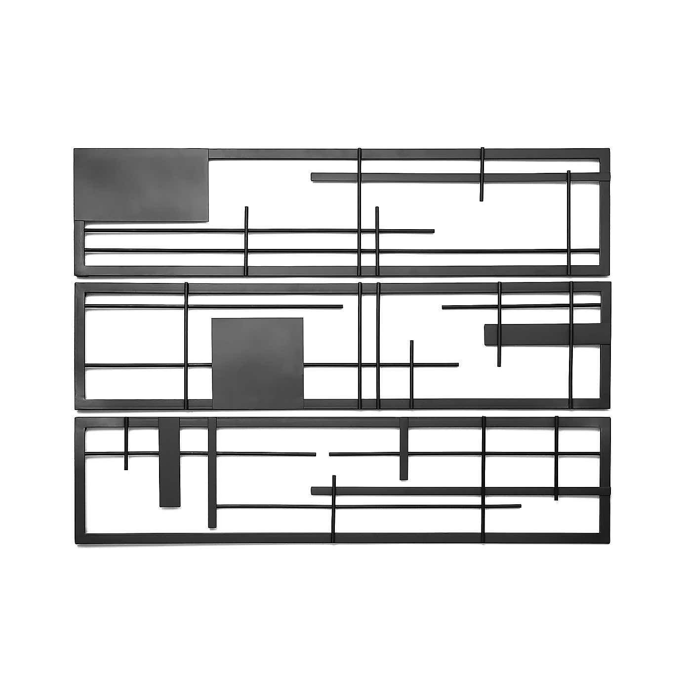 Elements Set of 3 Indoor and Outdoor Metal Wall Art Panels