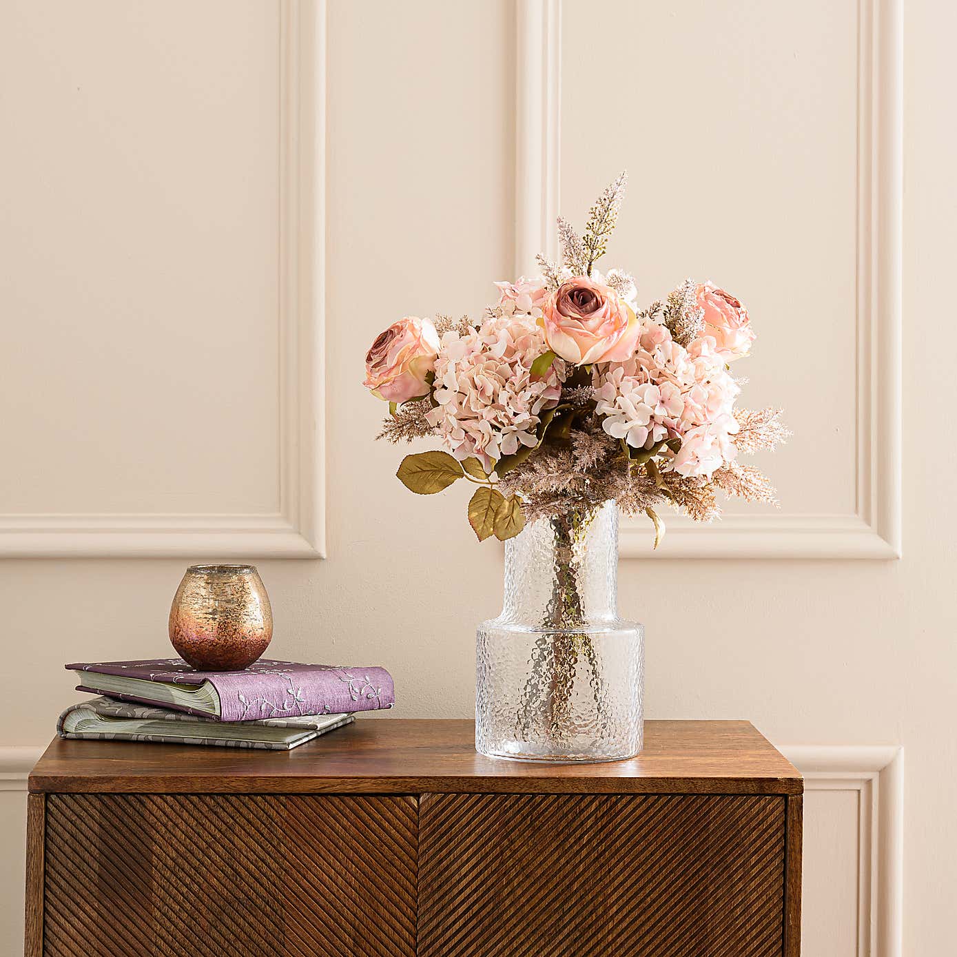 Artificial Dried Pink Bouquet