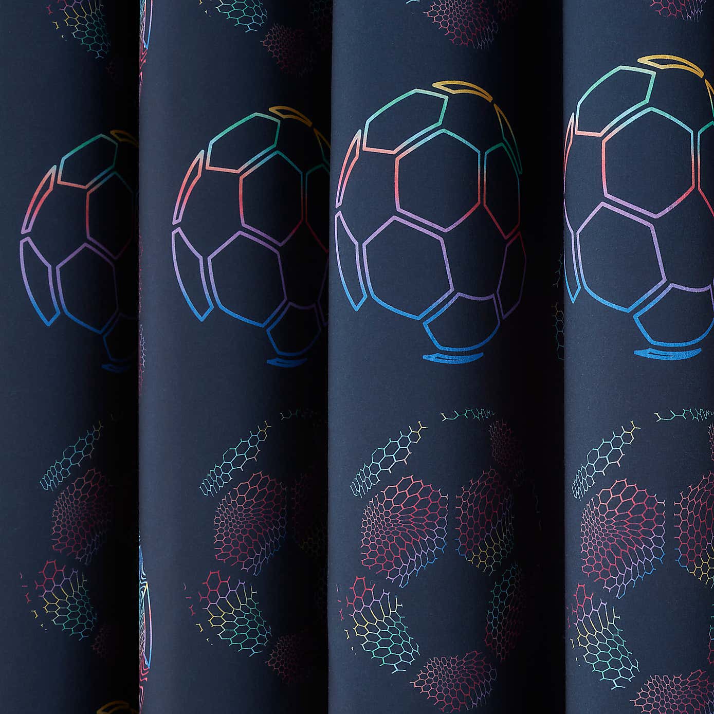 Bright Football Eyelet Blackout Curtains