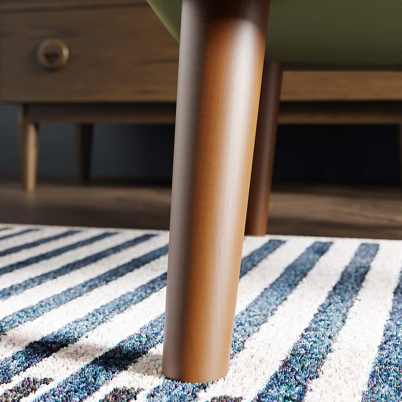 Sven Velvet Modern Wing Chair