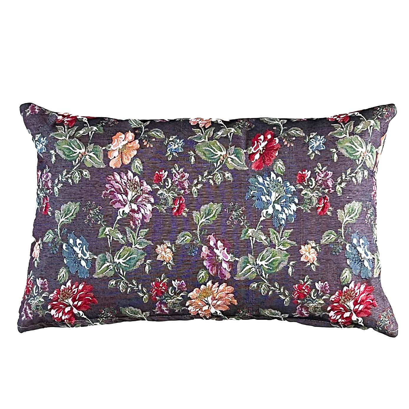 Daro Tapestry Blackcurrant Floral Rectangular Cushion