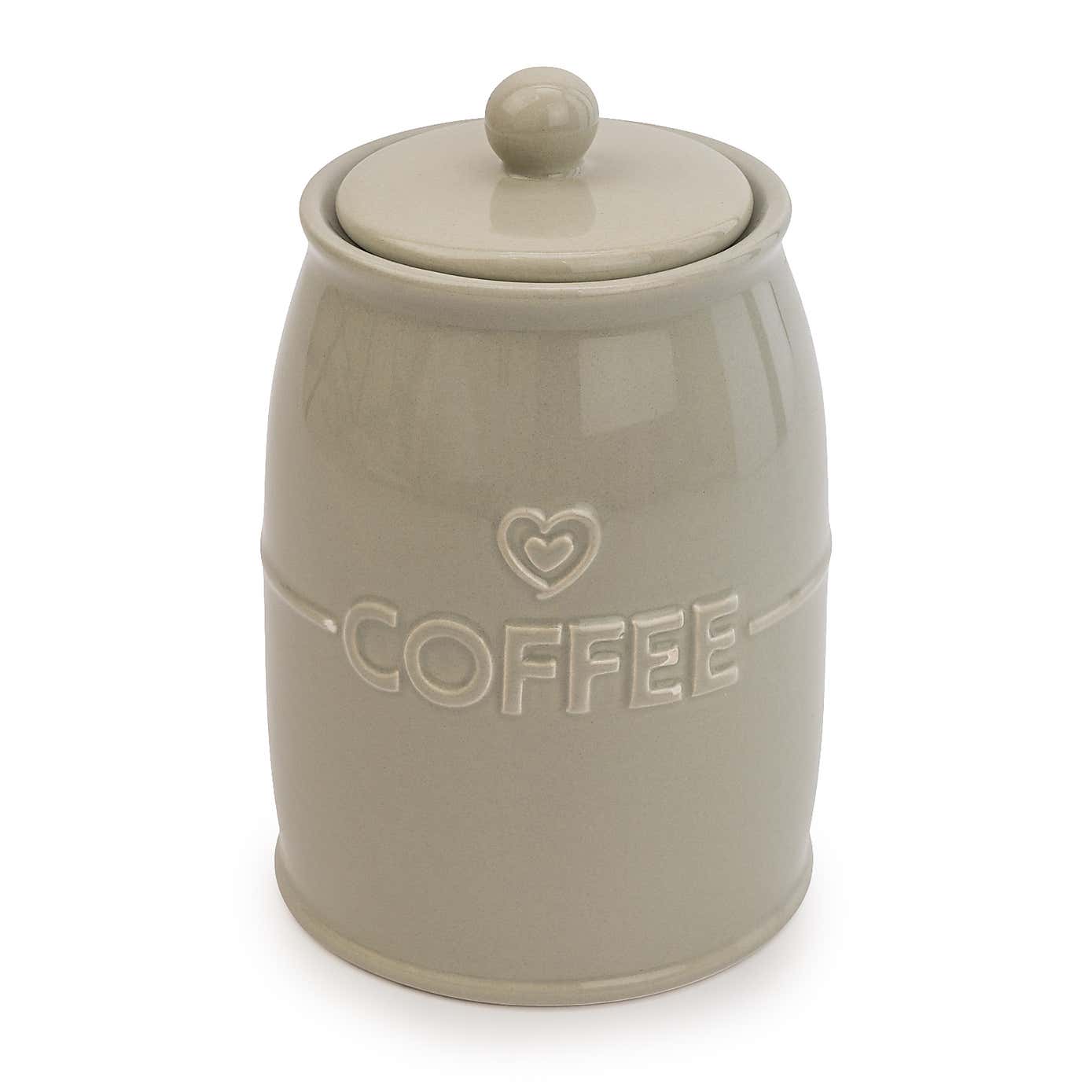 White Hearts Tea Canister