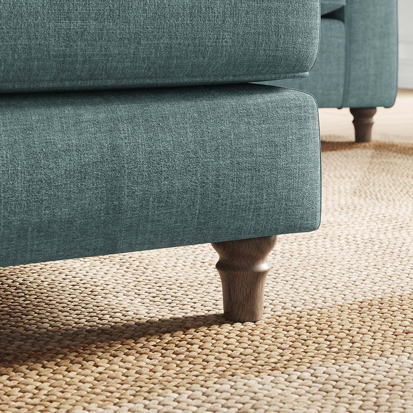 Flori Footstool, Tonal Plush Chenille