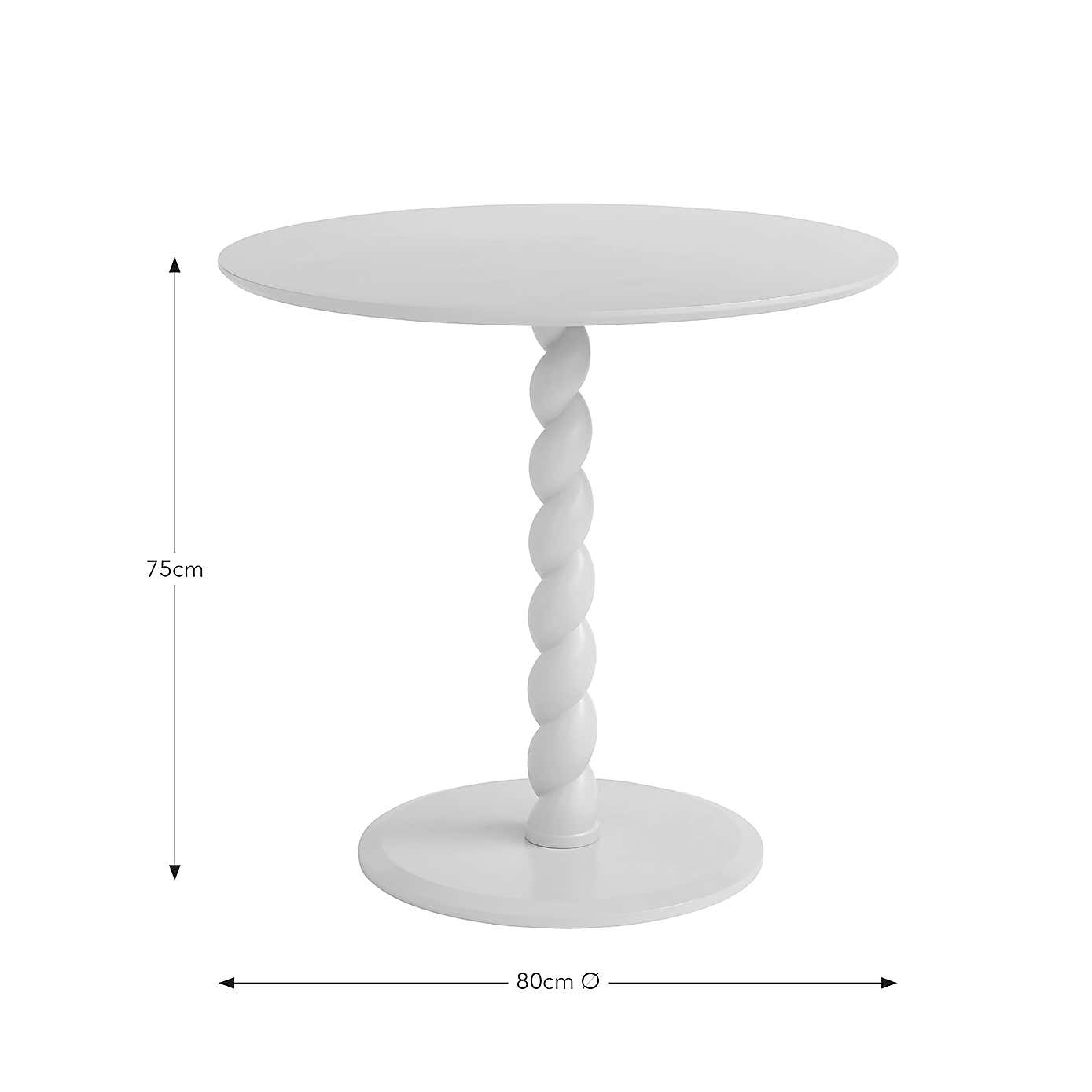 Fifi 4 Seater Round Dining Table, Pine Wood
