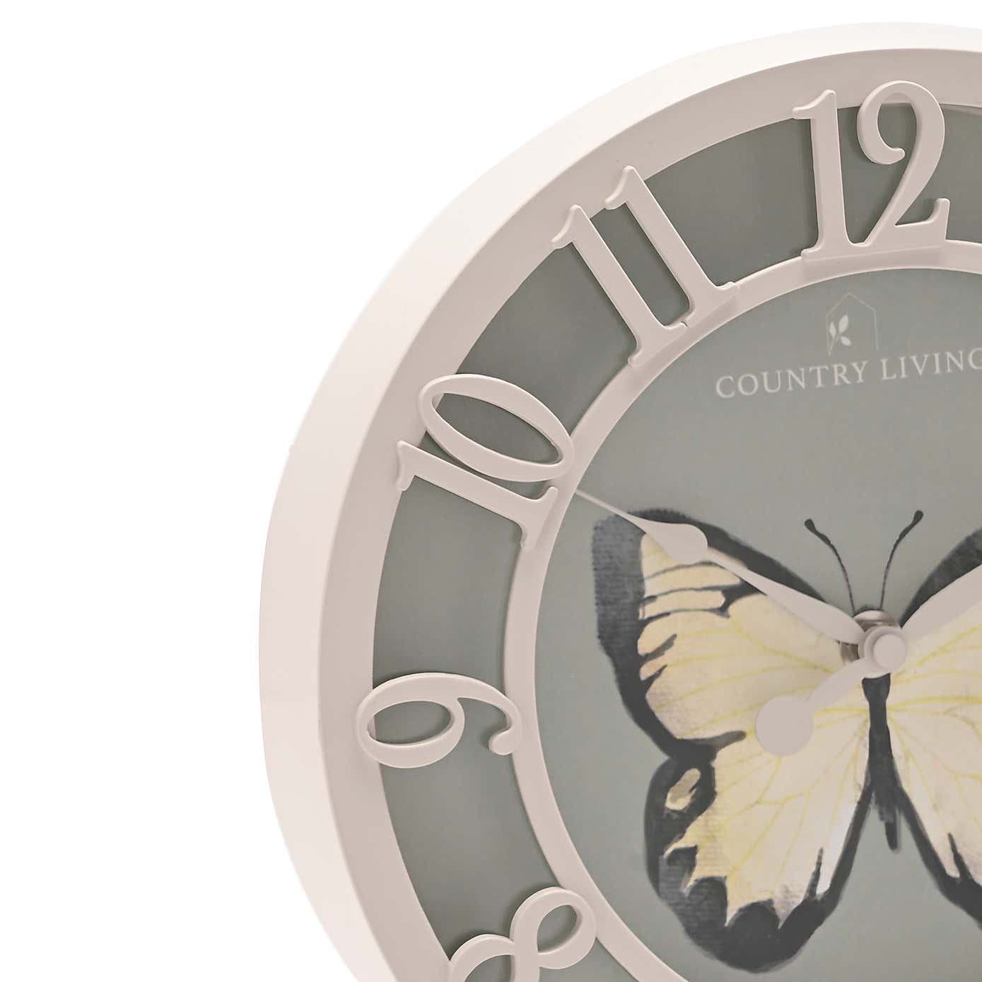 Country Living Butterfly Indoor Outdoor Wall Clock