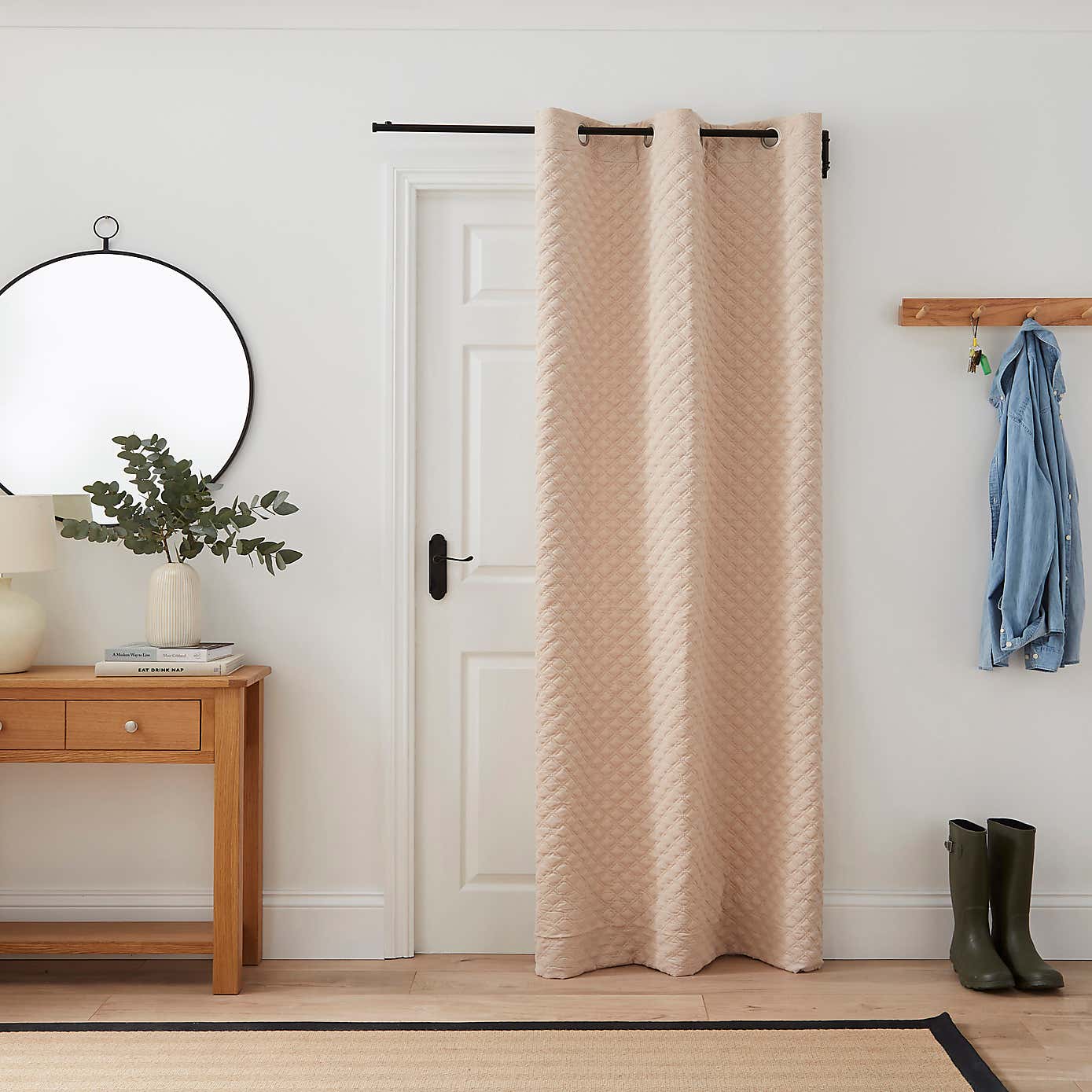 Padded Corduroy Eyelet Curtain