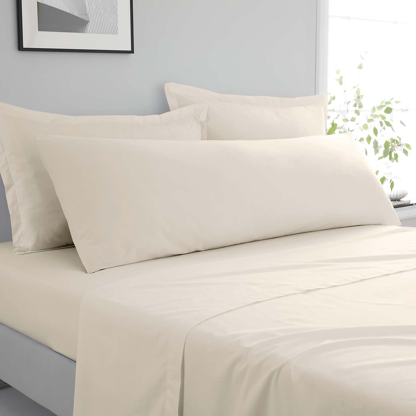 Pure Cotton Large Bolster Pillowcase