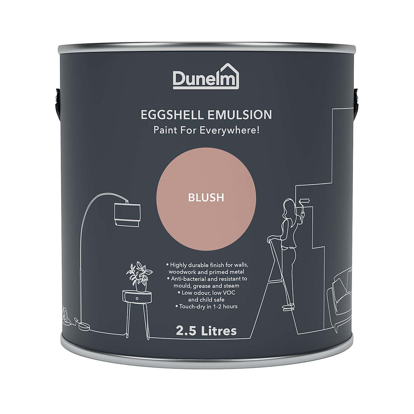Dunelm Blush Eggshell Emulsion Paint