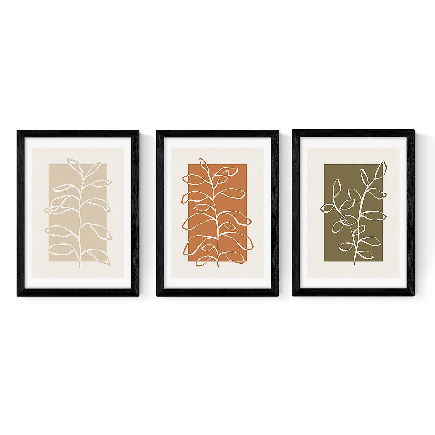 East End Prints Set of 3 Botany Prints by Alisa Galitsyna