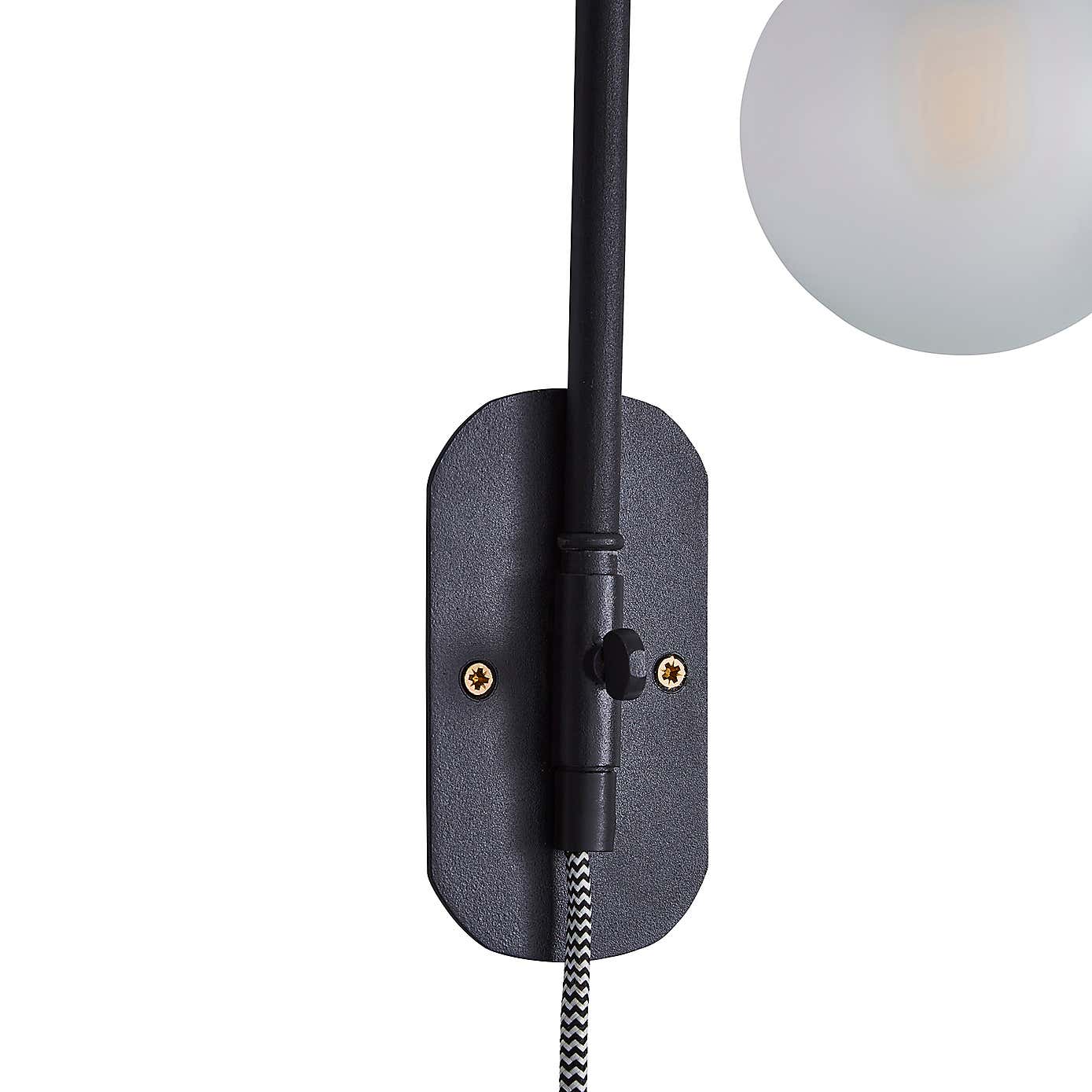 Bradford EasyFit Plug in Wall Light Matt Black