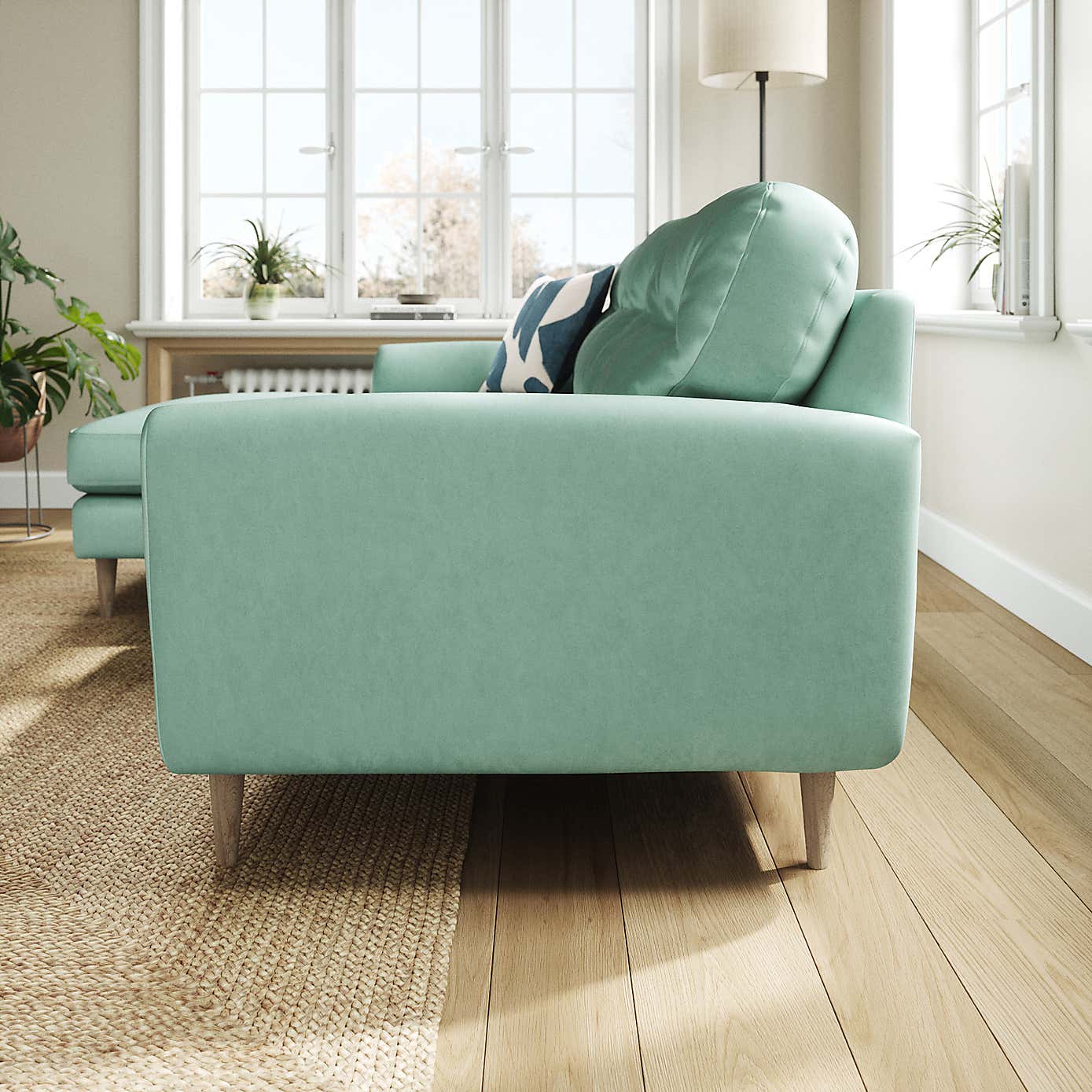 Sven Opulent Velvet Large Corner Chaise Sofa