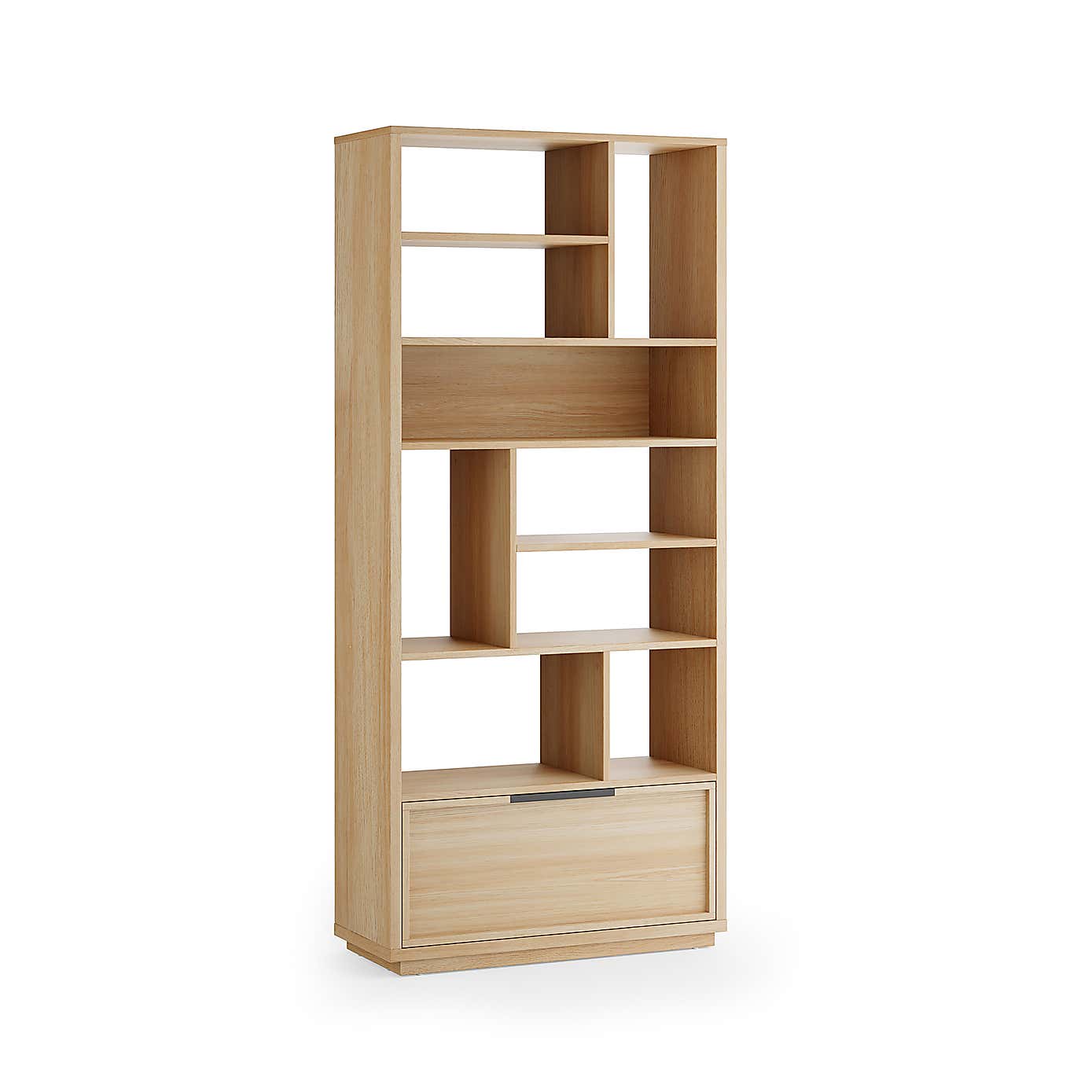Hardy Slim Bookcase With Drawer, Oak Effect