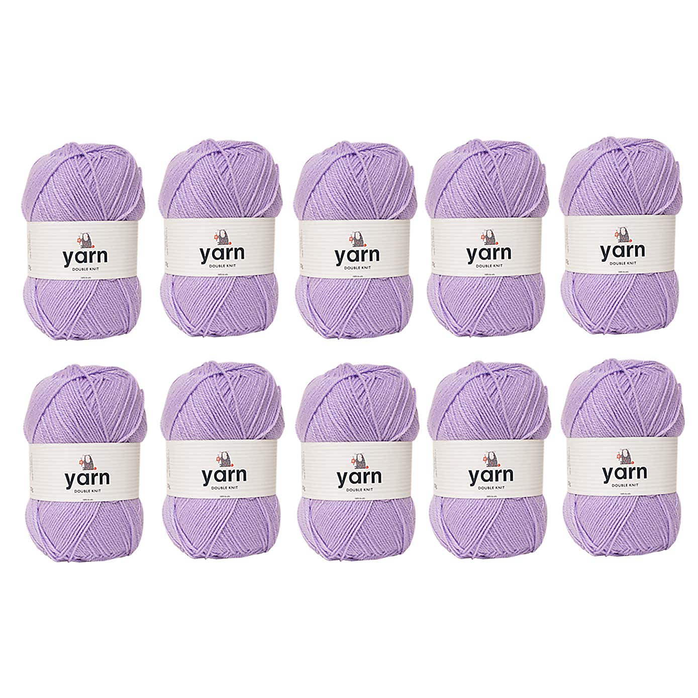 Pack of 10 DK Yarn 100g Balls