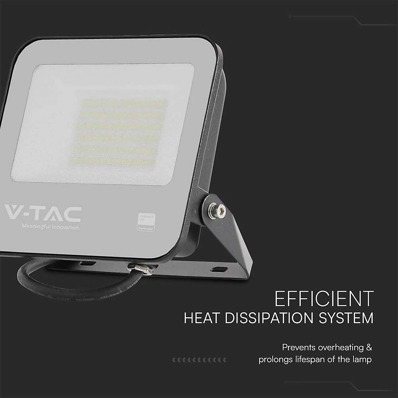 V-TAC 50W LED Floodlight Outdoor Wall Light